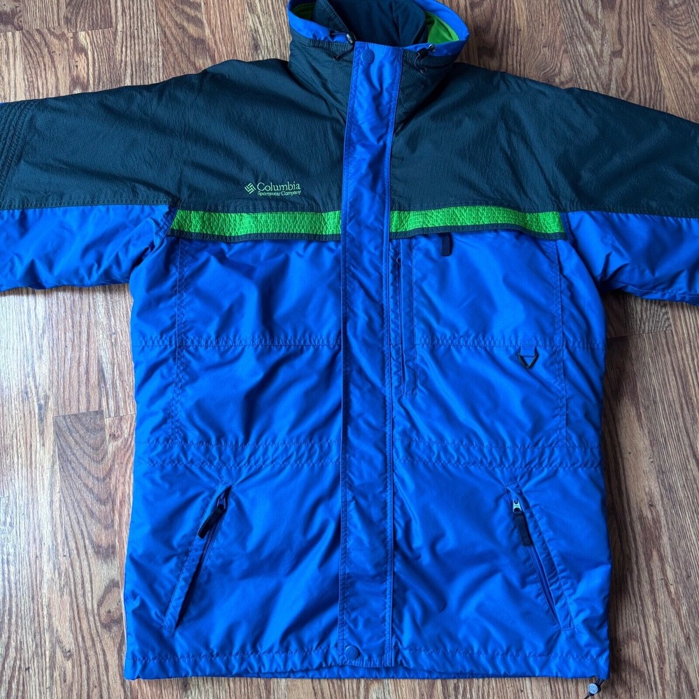 The North Face Mens Full Zip 2-in-1 Green Blue Coat Jacket Medium - Picture 11 of 16